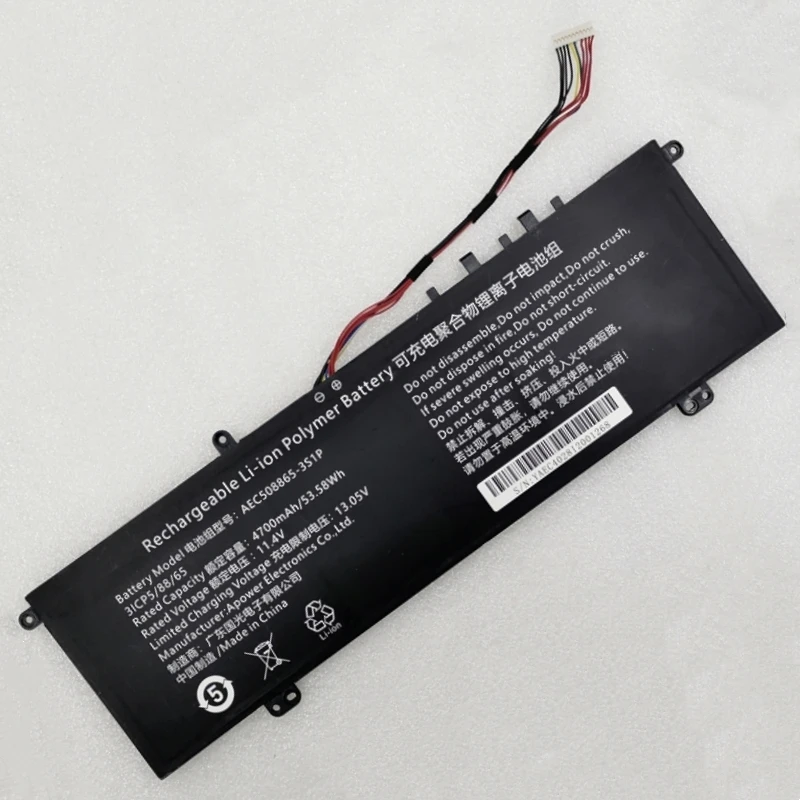 bateria do portatil 3icp5 88 65 114v 5358wh 4700mah para hasee elegante x52023s5 tablet pc 114v novo aec5088653s1p 01