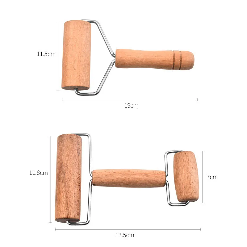 1pc Small Rolling Pin, Wooden Dough Roller, Non-Stick Pizza Roller, Dough Baker Roller Set for Home Kitchen Baking Cooking