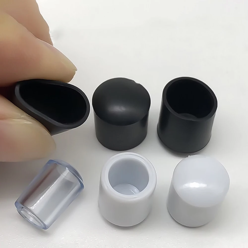 PVC Soft Rubber Round Rubber Sleeve Iron Wire Plastic Steel Wire Protective Tape Hanger Pipe Cap Anti-Collision Pipe Sleeve image 4