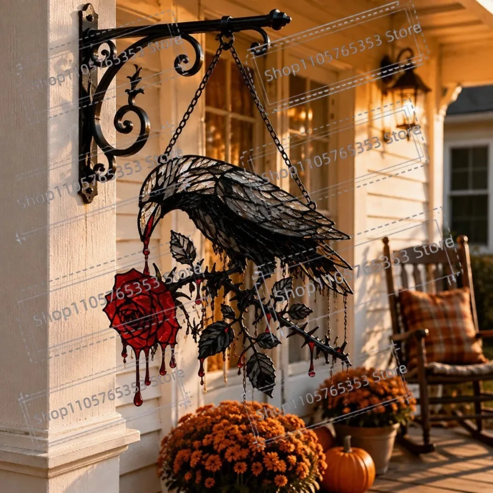 2026 Halloween Spoof Sun Catcher Pendant Decoration Acrylic Pendant Home Wall Decoration Gifts