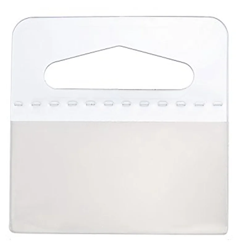 Adhesive Hang Tag 1-1/2 x 1-1/2 Inch Slot Display Hang Tag Clear Hang Tag Folding Labels for Store Display (1000 Pcs)