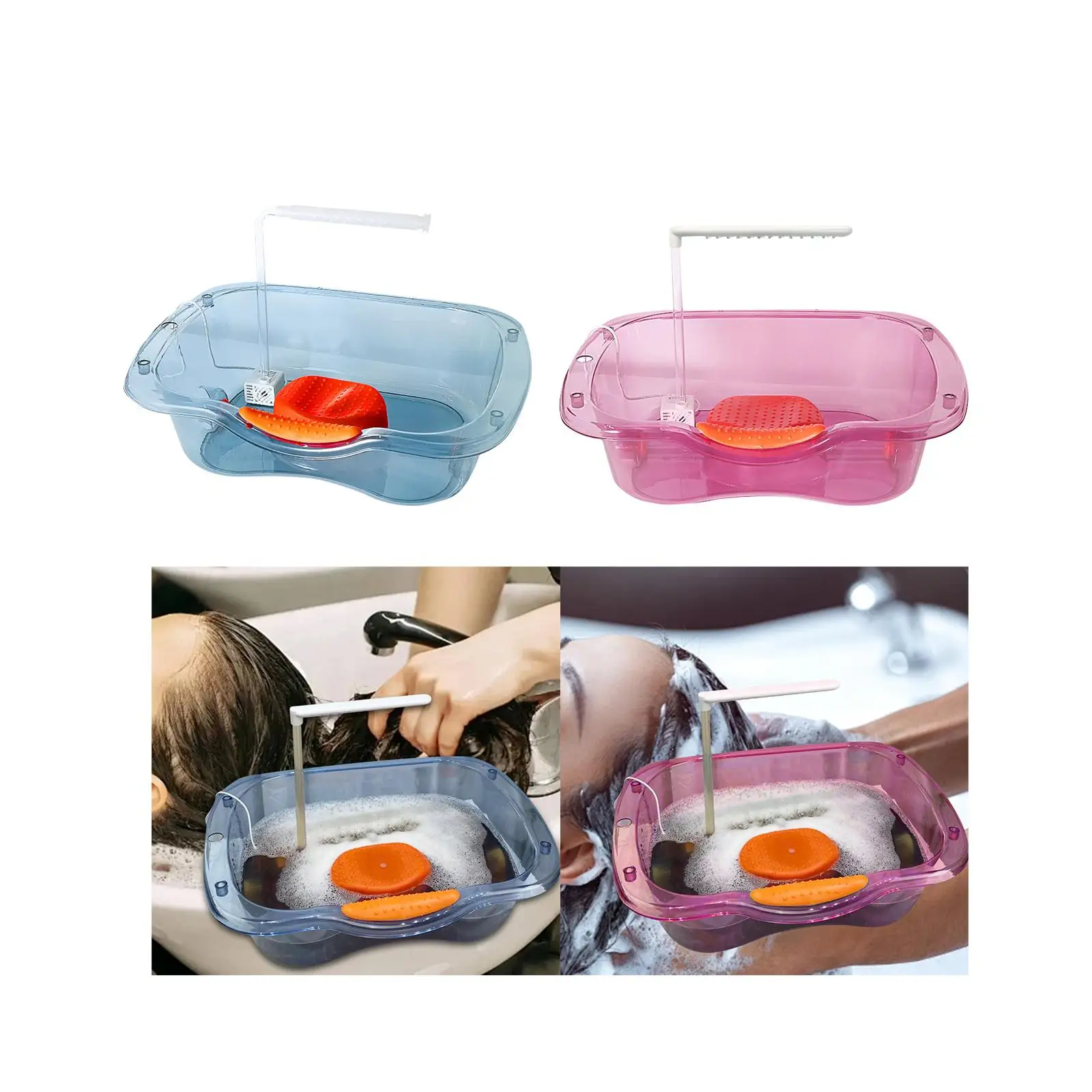 وعاء شامبو بجانب السرير حوض شامبو لكبار السن والمعاقين طريح الفراش حوض غسيل الشعر القوي المحمول لسرير صالون المنزل بالوعة