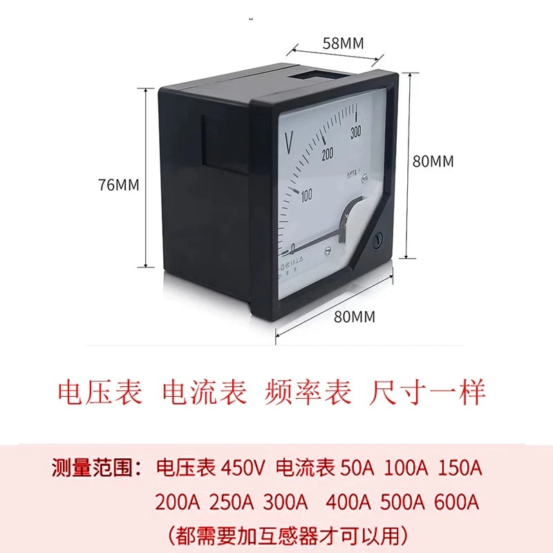 Current frequency meter for Hz/380V.220V.500V voltmeter generator set switch box pointer meter 6L2