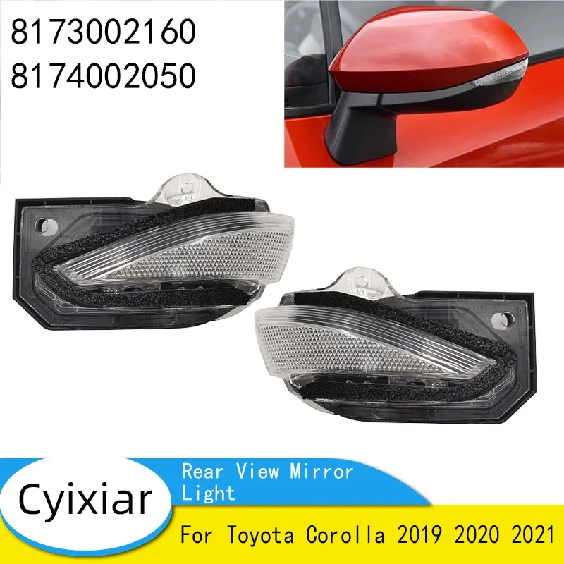 For Toyota Corolla 2019 2020 2021 Outside Rearview Mirror Turn Signal Light Rear View Mirror Light Indicator Lamp 8173002160