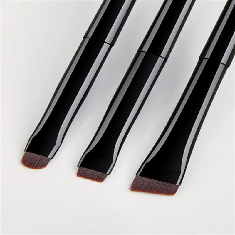 Conjunto de pincéis de delineador de ponto afiado, pincel de sobrancelha angular para contorno, lápis ultrafino, ferramenta de coloração de sobrancelha