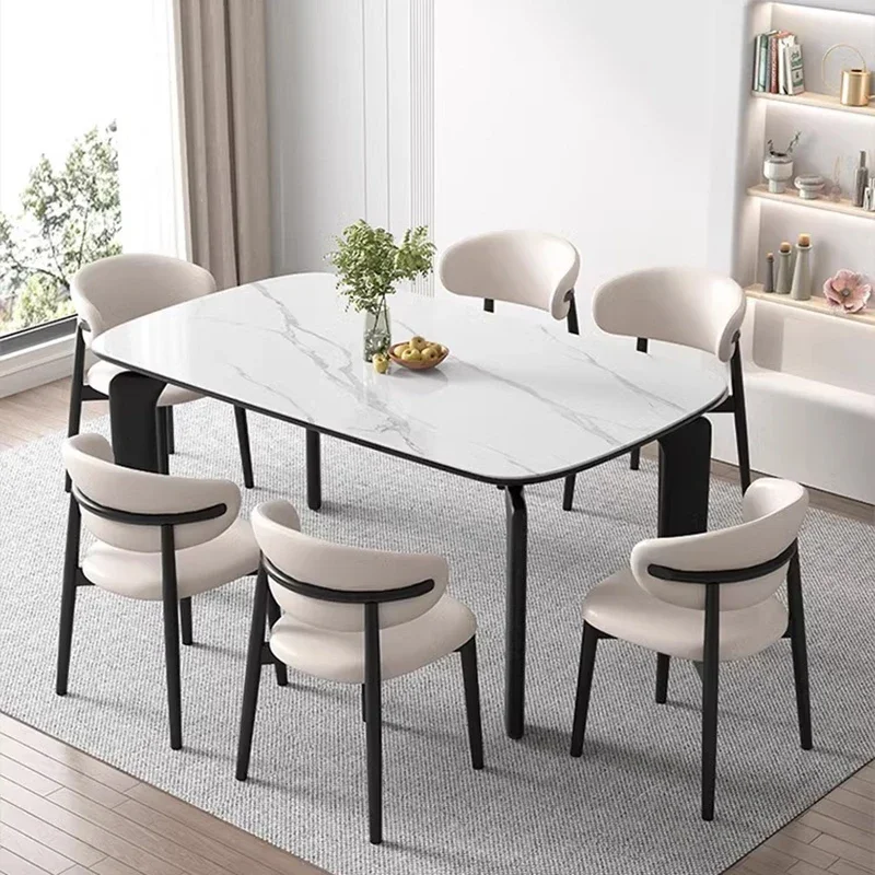 

Minimalist Chaire Dining Table Modern White Sedentary Living Room Dining Table Kitchen Hospitality Esstische Home Furniture