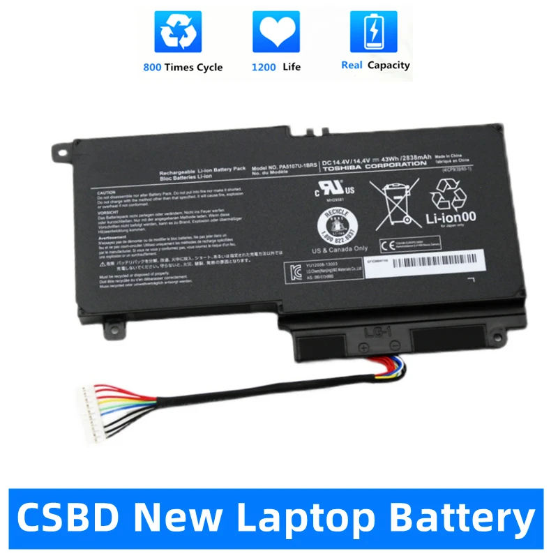 CSBD New PA5107U-1BRS For Toshiba Satellite L45 L45D L50 S55 P55 L55 L55T P50 P50-A P55 P50 P50 S55-A-5275 S55-A5294 Battery