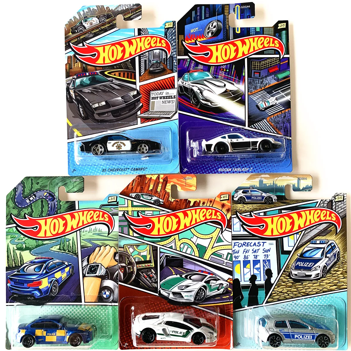 Original Hot Wheels Metal Car Model Diecast 1:64 Pickup Land Rover Chevy Ford Police Car Honda Kids Toys for Boys Birthday Gift