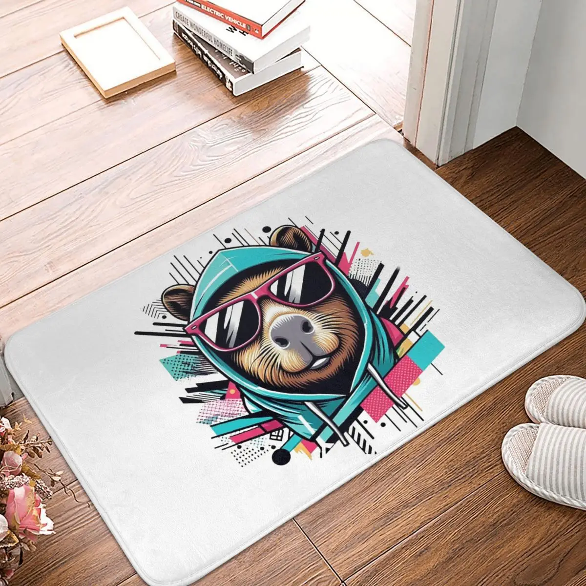 Urban Capybara Doormat Kitchen Entrance Home Floor Mat Anti-slip Carpet Rug for Bedroom Footpad Mats