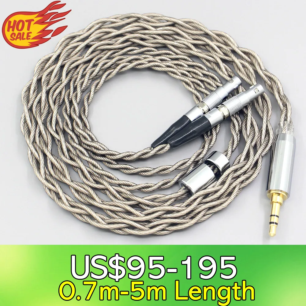 99% Pure Silver + Graphene Silver Plated Shield Earphone Cable For Ultrasone Veritas Jubilee 25E 15 Edition ED 8EX ED15 LN007944