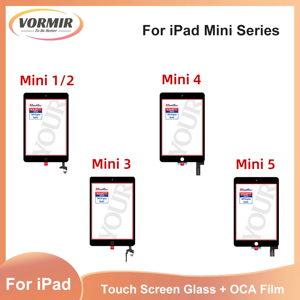 2pcs LCD Touch Screen Glass Panel with OCA Film for iPad Mini 4 5 6 Tablet Repair Replacement Parts Touch Digitizer Glass Lens