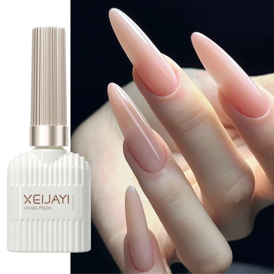 New Trendy Nude Gel Nail Polish Series Skin-Flattering Brightening Soak Off UV/LED Gel Polish for Manicure Home Salon DIY