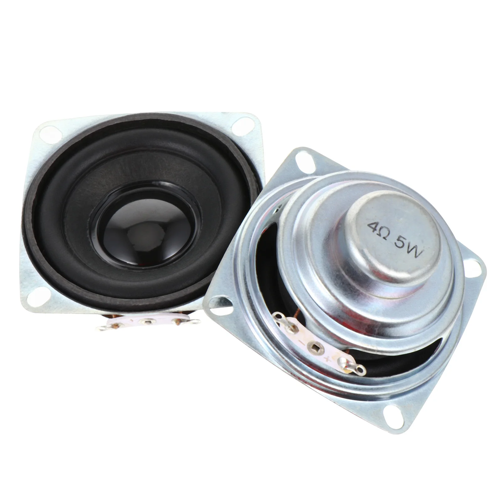 

2pcs Full Frequency Magnetic Loudspeaker Diy Audio 4 Euro Inner Square Speaker Smooth Surface Durable Replacement For Sound