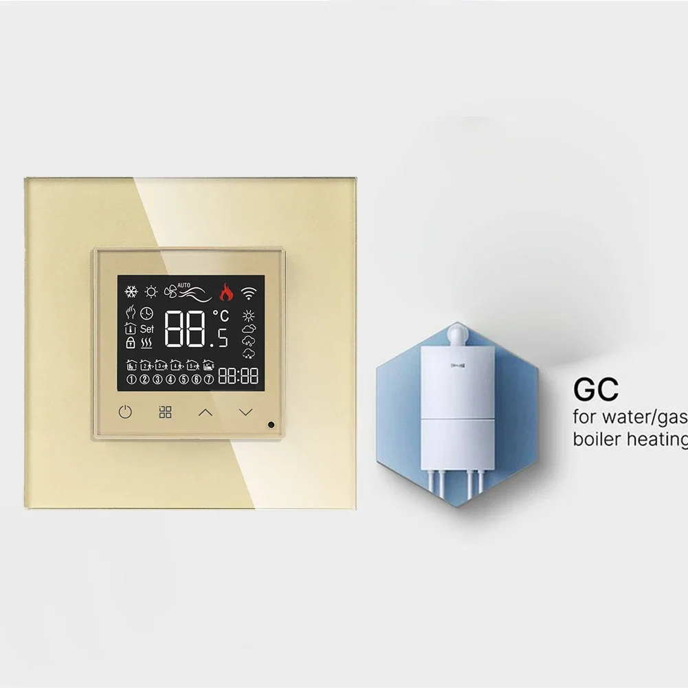 

Convenient Temperature Control Smart WiFi Thermostat Touch Screen Thermostat Backlight Display Thermostat Indoor Heating Control