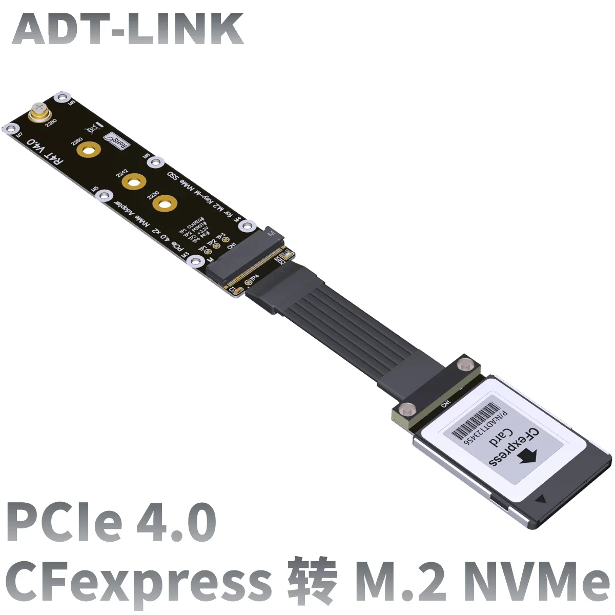 ADT CFexpress Type B to M.2 NVMe MKey 2280 NGFF SSD PCI-E 4.0 X2 Extender Adapter Card For Canon R5 Nikon Z6Z7 XBOX Storage Card