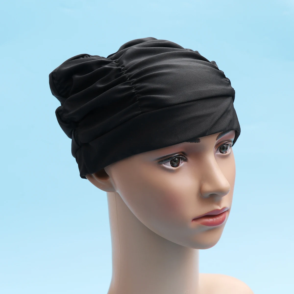 Pleated Swimming Cap Ladies Water Caps for Women Adult Wrinkle Pool Hair Protector Miss