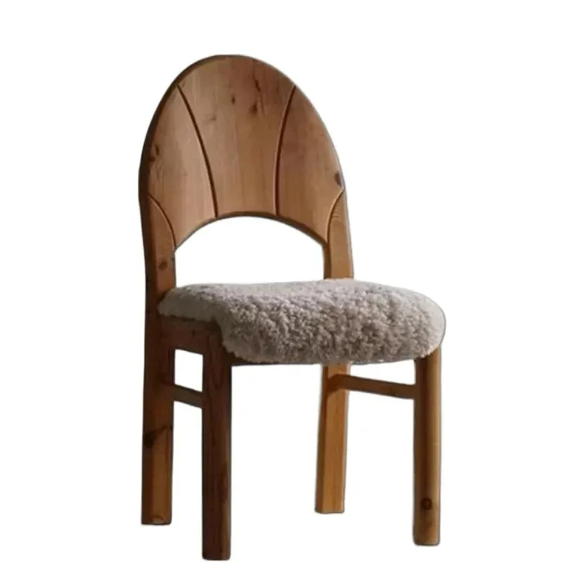 Fancy Lounge Dining Chairs Nordic Wood Sillas Para Comedor Furniture HomeLiving Room Brown Balcony Modern Ergonomic Chair