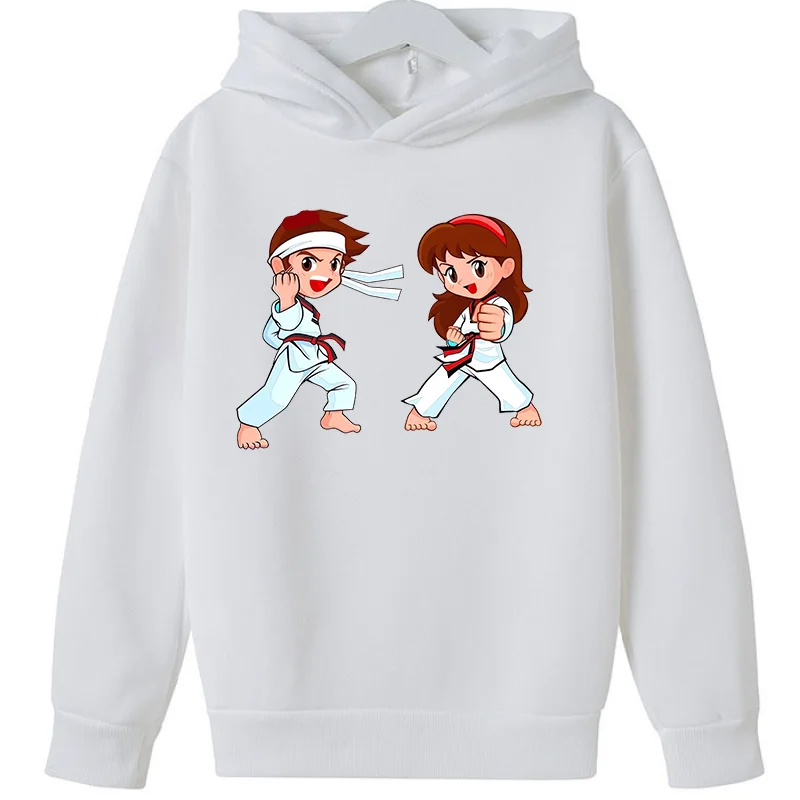 Hot Boys Girls Hoodie New Taekwondo Print Fashion Explosion Kids Clothes Girls Sweatshirts Sweater Clothes Kids Hoodies