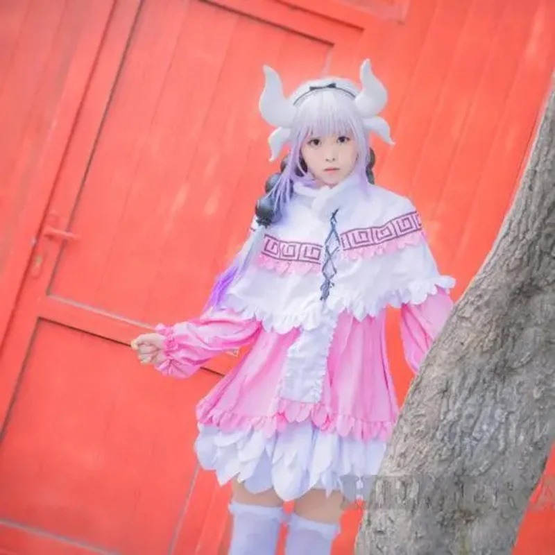 Anime Miss Kobayashi's Dragon Kanna Cosplay japonés Maid Kamui Kanna Cosplay disfraces Halloween Navidad vestido para mujer