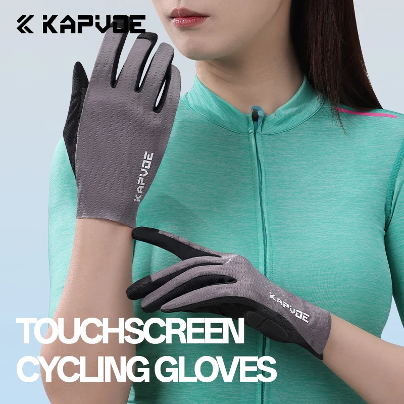 

Kapvoe Cycling Gloves Anti-slip Women Men Touchscreen MTB Road Bicycle Gloves Breathable Gym Fitness Fishing Bike Racing Gloves