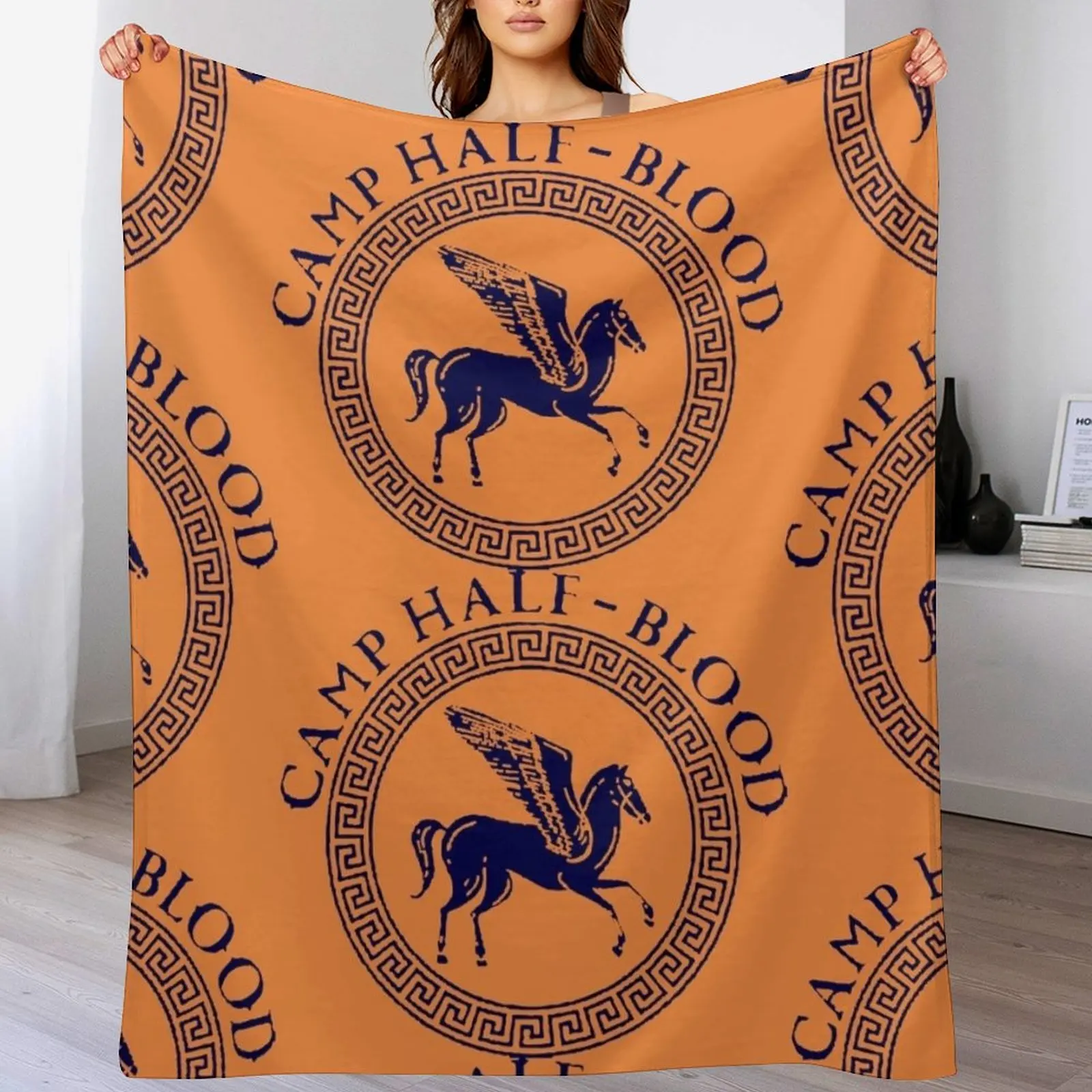 percy jackson and the olympians series logo camp half blood t shirt Throw Blanket Bed covers Tourist Personalized Gift Blankets