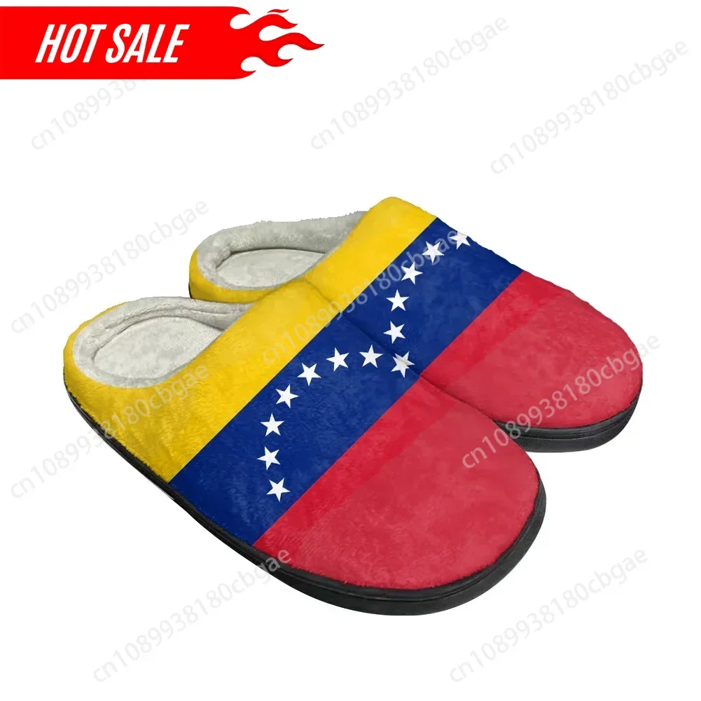 

Hot Venezuela Flag Fashion Cotton Custom Slippers Mens Womens Sandals Plush Casual Keep Warm Shoes Thermal Comfortable Slipper
