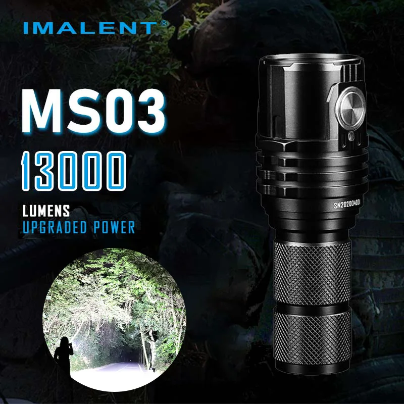 IMALENT MS03 Flashlight Strong Light Long-Range Super Bright 13000 Lumens EDC Portable Search Light