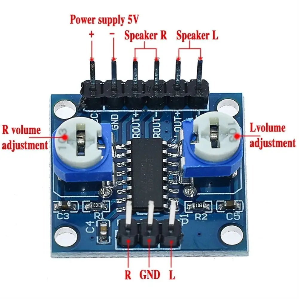 Channel Amplifiers Board Amplifiers Module Audio Board PAM8406 Amplifiers Stereo Amplifier Power Amplifiers Board With Volume