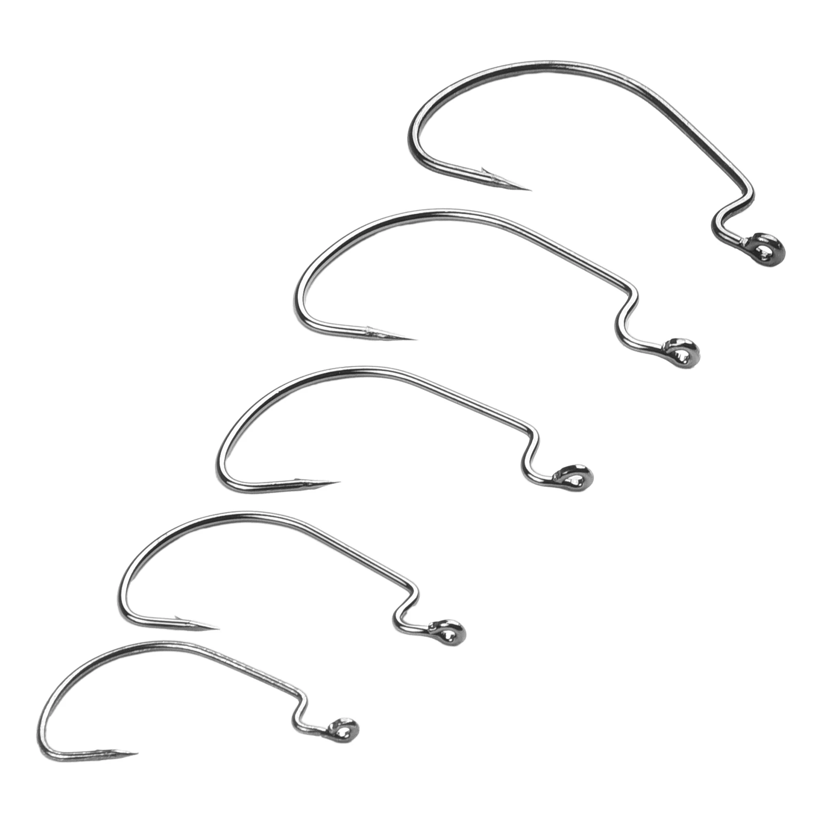 

For Soft Worm Lure Barbed Hook Set 50pcs Wide Crank Fishing Hook with Carbon Steel Tip for Fishing Accessories