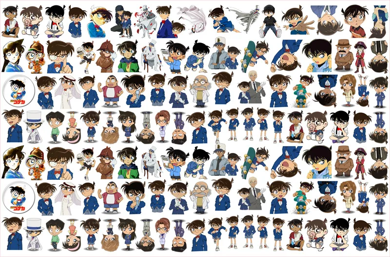 30pcs Random Detective Conan Acrylic Patch DIY Bag Jewelry Crafts Accessories For Keychain Brooch Phone Case Anime 2cm Ornament