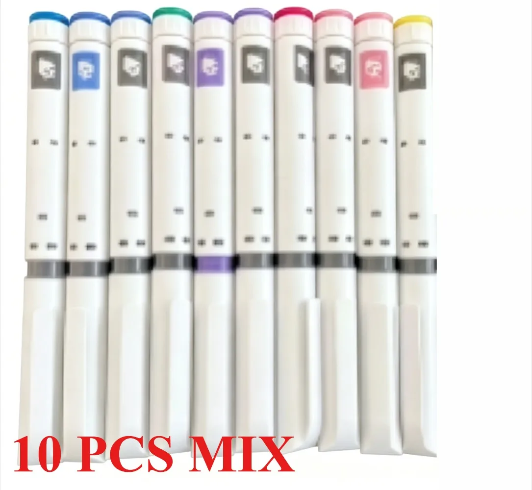 10PCS Set Disposable Sterile Injection Pens Rotary and Push Type with Adjustable Growth Hormone Dosage 60U For Insulin Peptide image 3