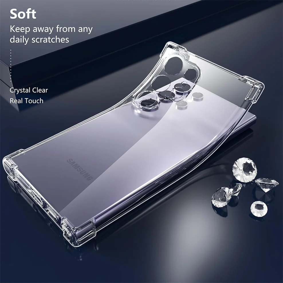 Clear Case for Samsung S24 Ultra 5G Soft Shockproof Silicone Phone Cases S 24 Ultra Cover Samsung Galaxy S24 Ultra Case image 3