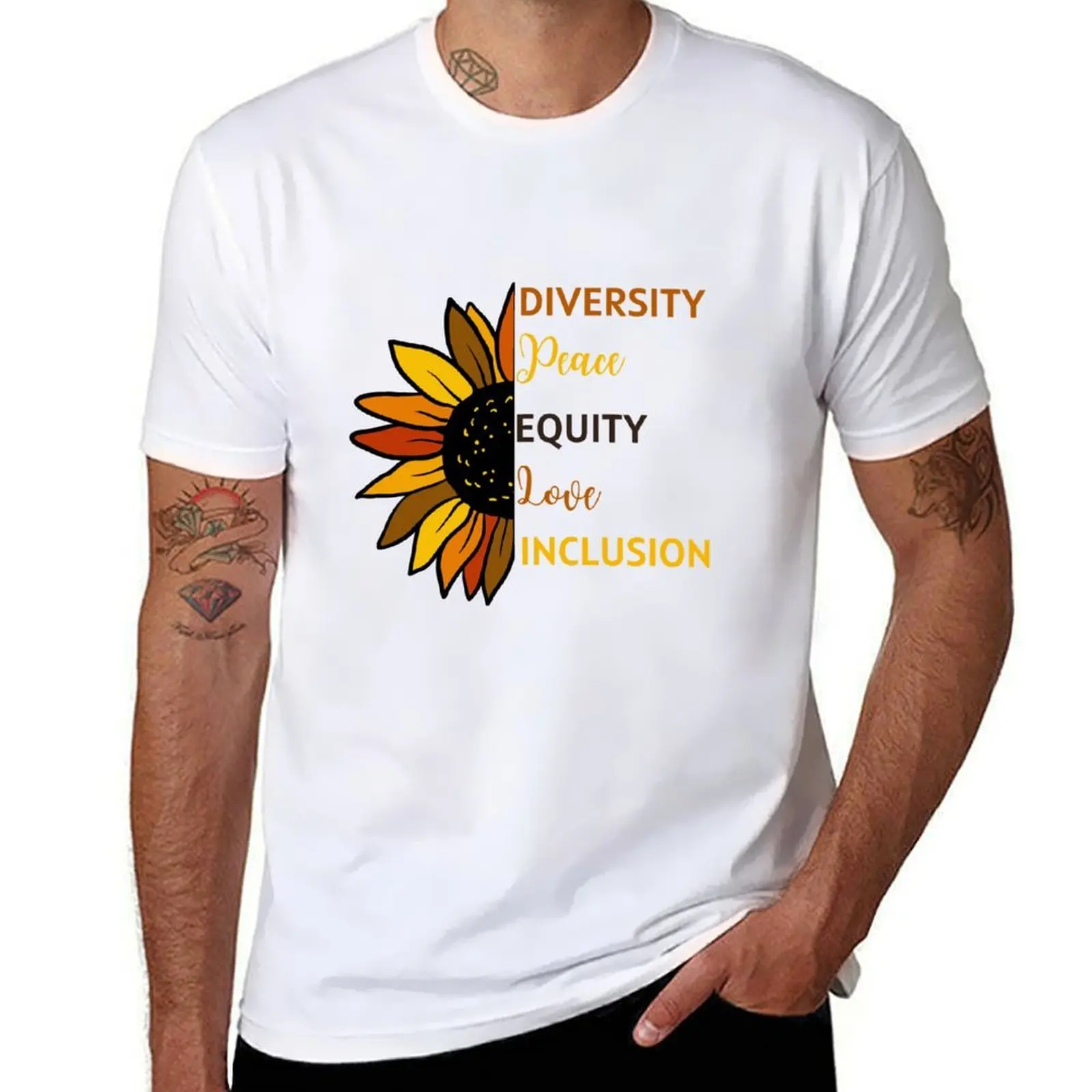 

Inclusion Love Equity Peace Diversity T-Shirt Comfortable Workout Short Sleeve Shirt