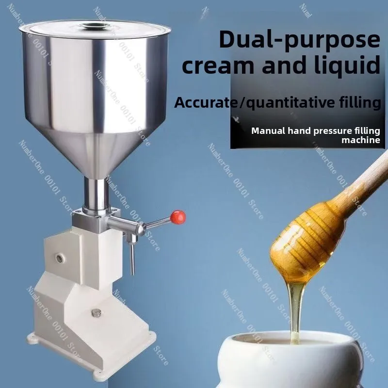 A03 manual filling machine for both paste and liquid - cosmetic, honey, lotion, small quantitative hand-press dispenser