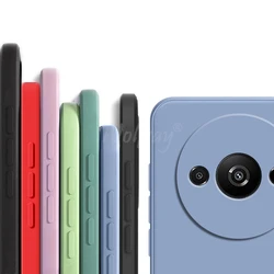 For Xiaomi Redmi A3 Case Liquid Silicone Plain Rubber Fundas Protector Case Redmi A3 Cover TPU Phone Case Redmi A3 Cover