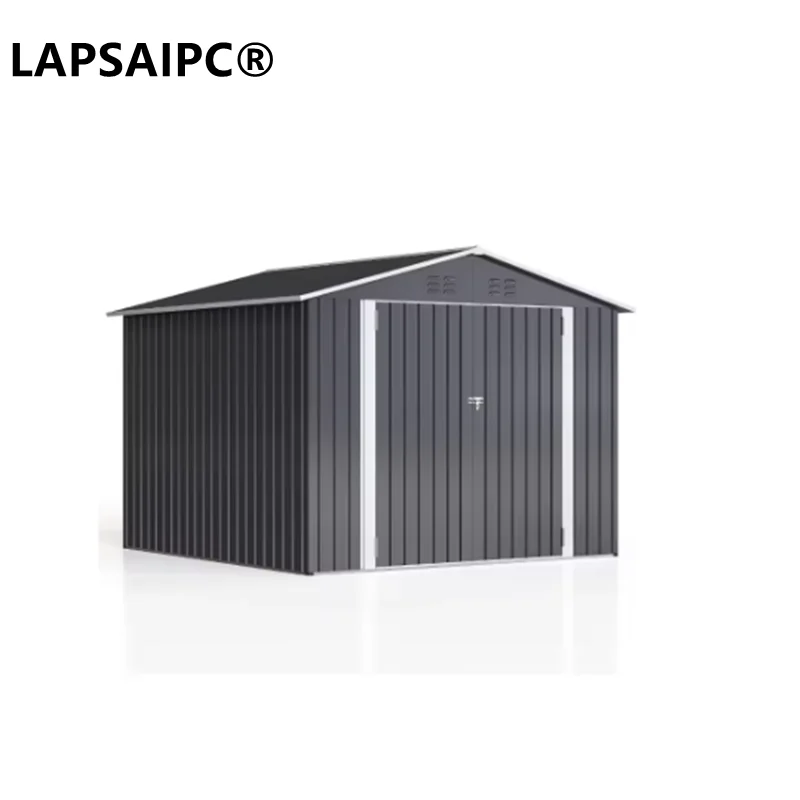 LAPSAIPC for 8x8 FT Outdoor Storage Shed Metal Tool Shed Garden Utility Shed with Lockable Doors for Backyard Patio Lawn