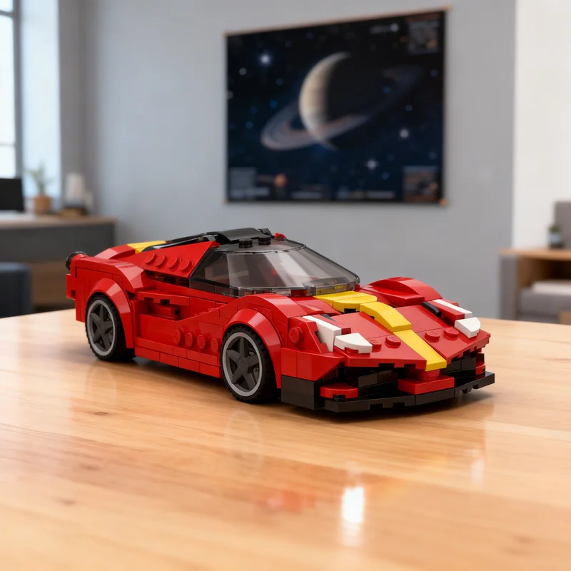 276pcs MOC Ferr Ri Laferr Supercar Hypercar Speed Building Blocks Model Pack Creative Series Challenge Toy Gift For Collectors