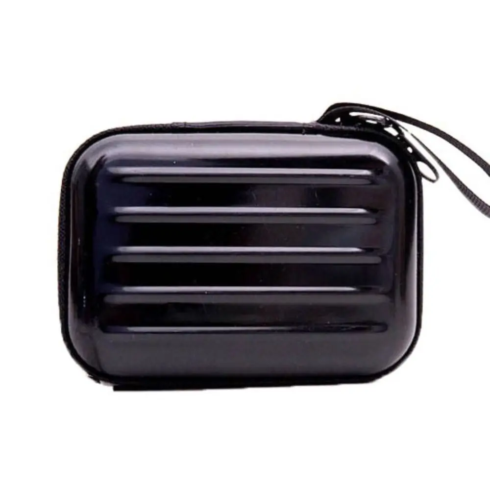 Cute Square Tinplate Coin Purse Headphone Bag Zipper Lipstick Storage Bag Change Purse Earphone Pouch Suitcase Wallet Ladies