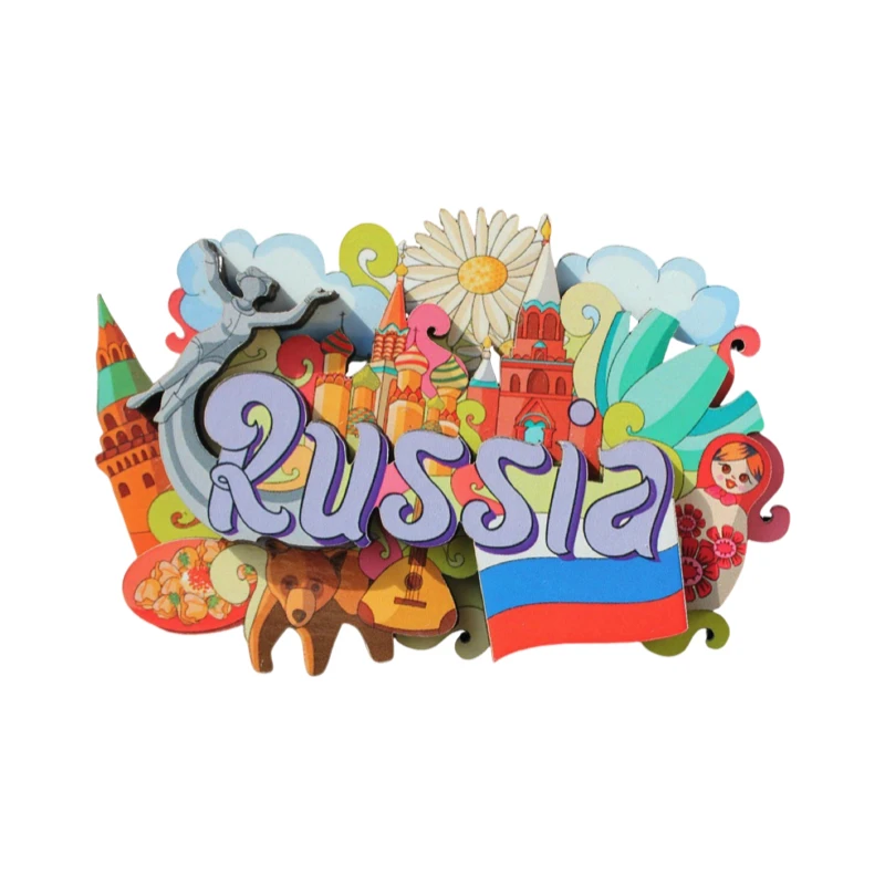 3D مجسمة الخشب مغناطيس الثلاجة شيكاغو أمريكا هاواي لاس فيغاس كاليفورنيا تايلاند كندا روسيا الدنمارك مغناطيس الثلاجة