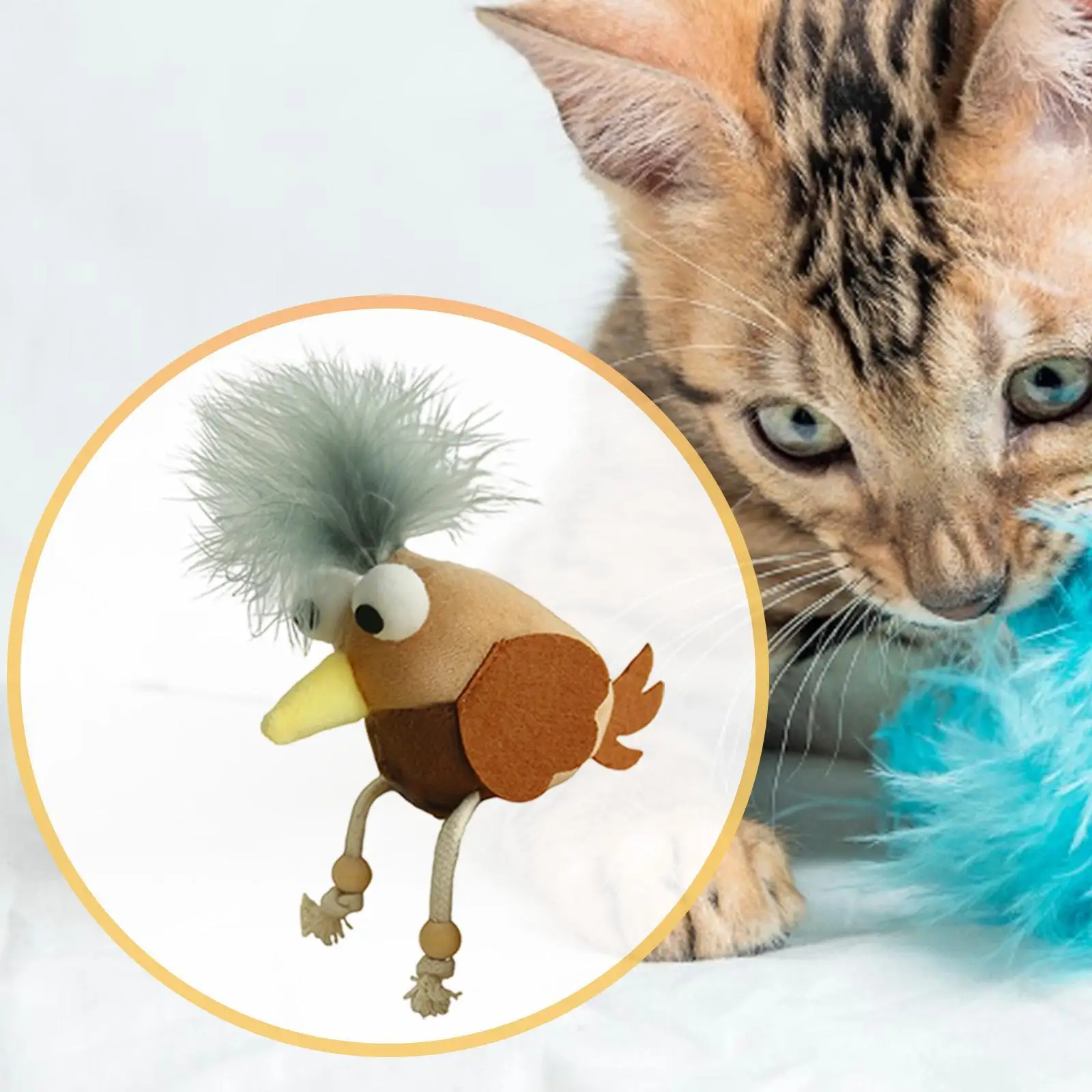 Jouet simulé pour chat, oiseau à découper, amusant, toutes races, Zooming, chaton, pour mordre, jouer, chats ennuyés, engageant des temps de jeu à mâcher