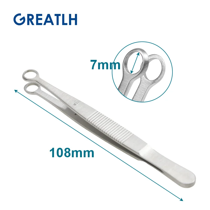 Kleszcze gradazowe 7mm okrągłe kleszcze okulistyczne chirurgiczny Instrument ze stali nierdzewnej