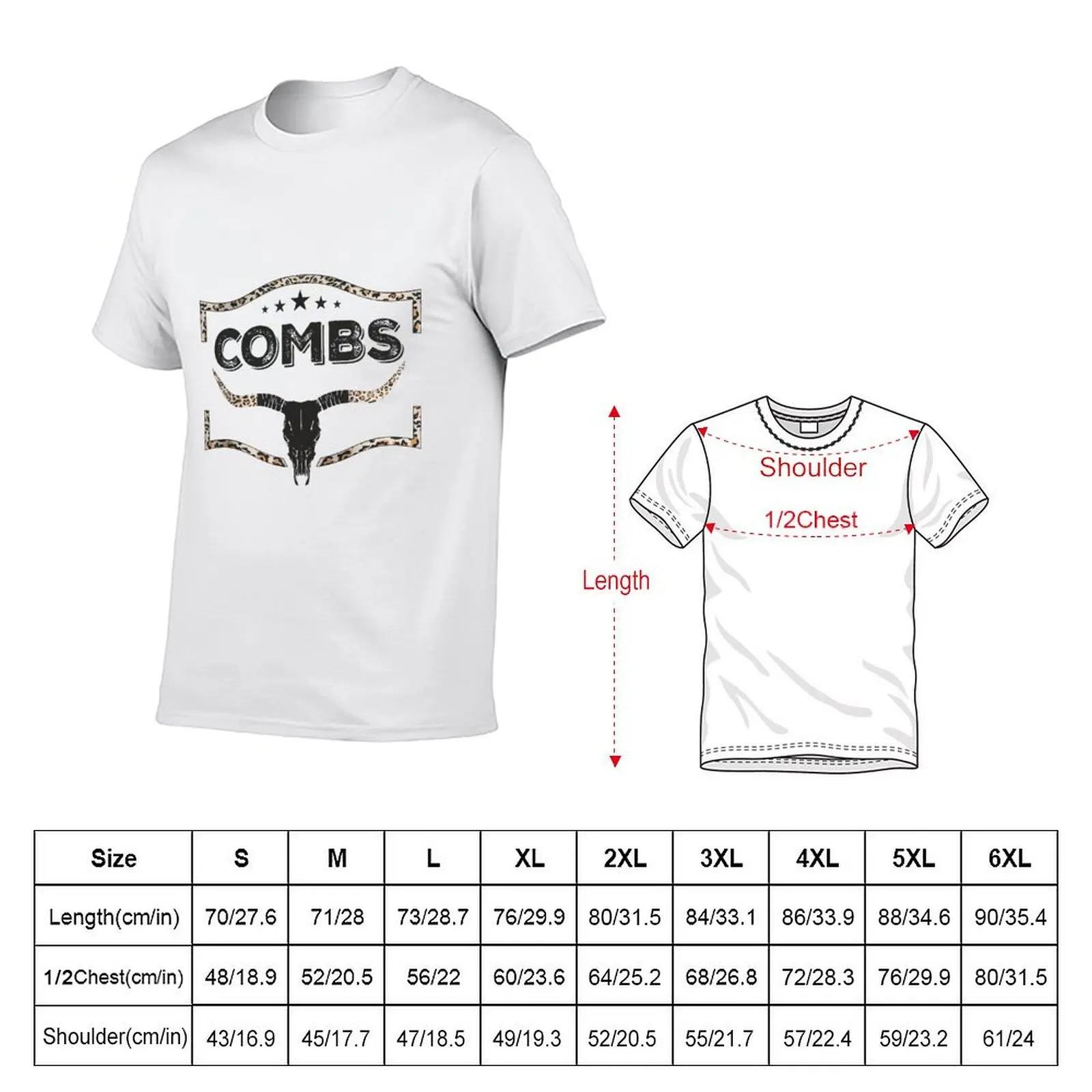 Combs Bullskull Frame T-Shirt Big and Tall Short Sleeve Tee