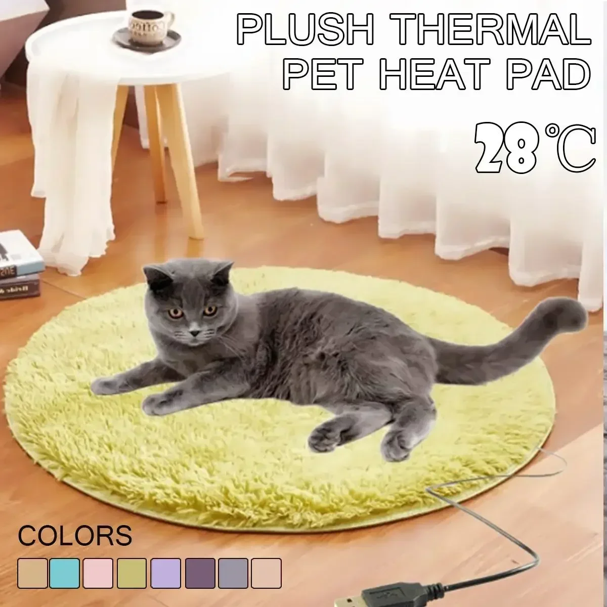 For Autumn Winter USB Pet Electric Heating Pad Blanket Cat Electric Heated Pad Anti-scratch Dog Heating Mat Sleeping Bed