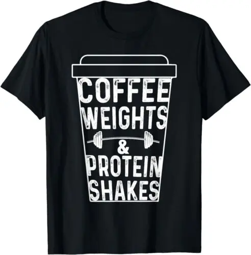 Camiseta divertida de levantamiento de pesas y batidos de proteínas, regalo, S-5XL