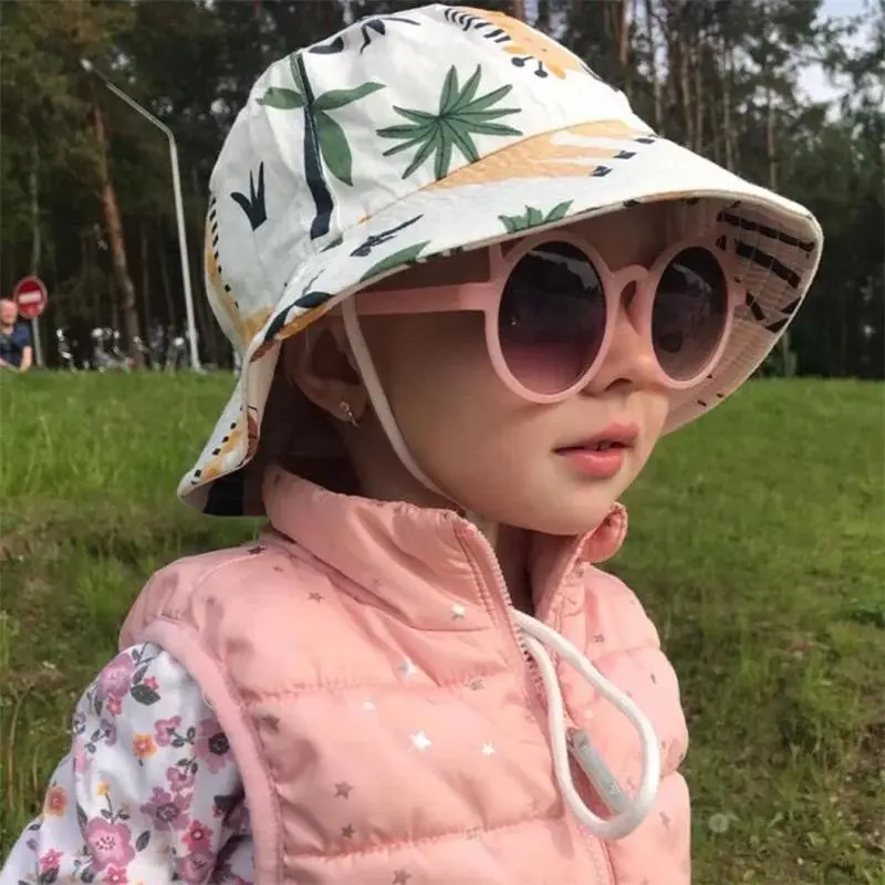 Summer Panama Baby Girls Hat Autumn Cartoon Boys Fisherman Hat Baby Sun Hat Outdoor UV Bucket Hat for Kids Toddler Bonnets