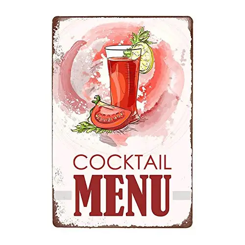 

Various Cocktail Menu Retro Metal Tin Signs 8x12 Inch Kitchen Restaurant Poster Pub Bar Club Wall Decor Vintage Tin Sign qqwe-25