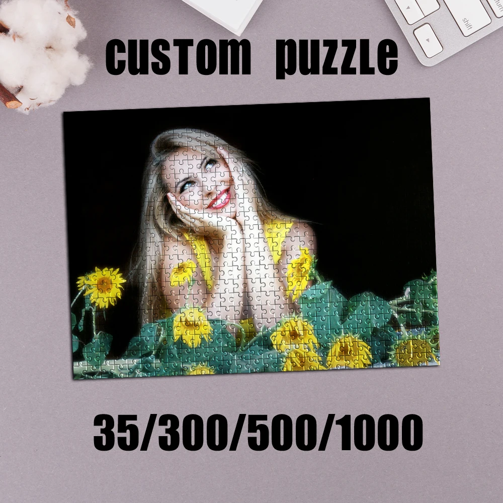 Rompecabezas Personalizado con Foto, 35/300/500/1000 Piezas, Rompecabezas Personalizados a Partir de Fotos, Regalos Ideales para Él, Ella y la Familia