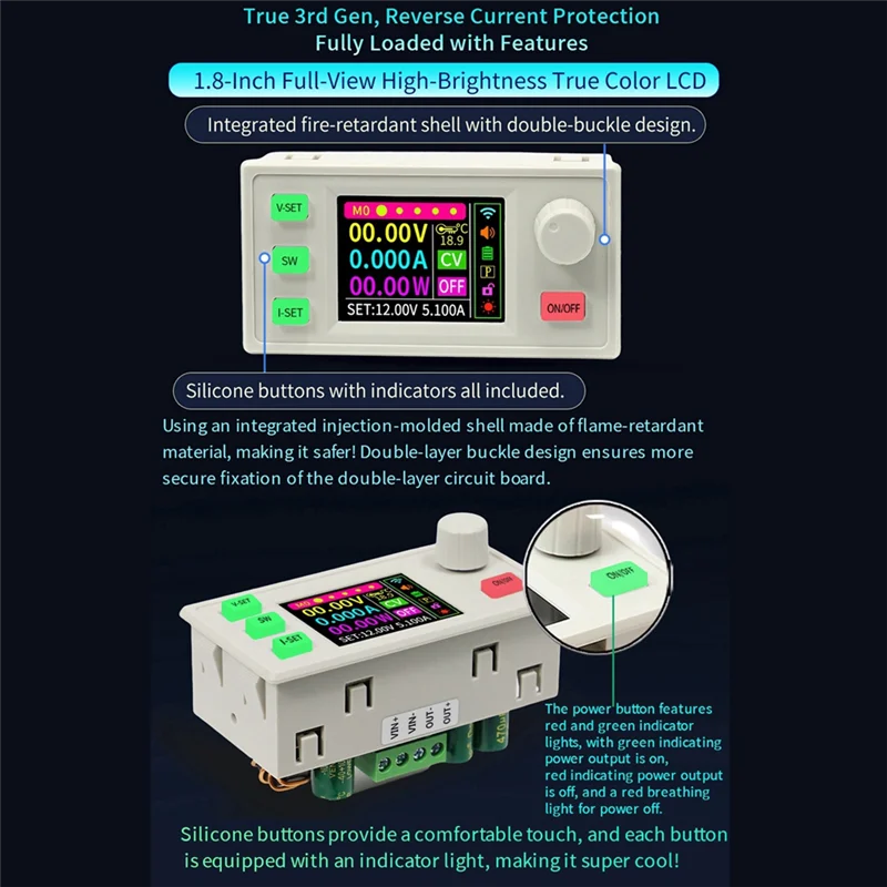 ABMF-SK60S Adjustable DC Regulated Power Supply+433M Kit Constant Voltage Constant Current 5A 60W Step-Down Module