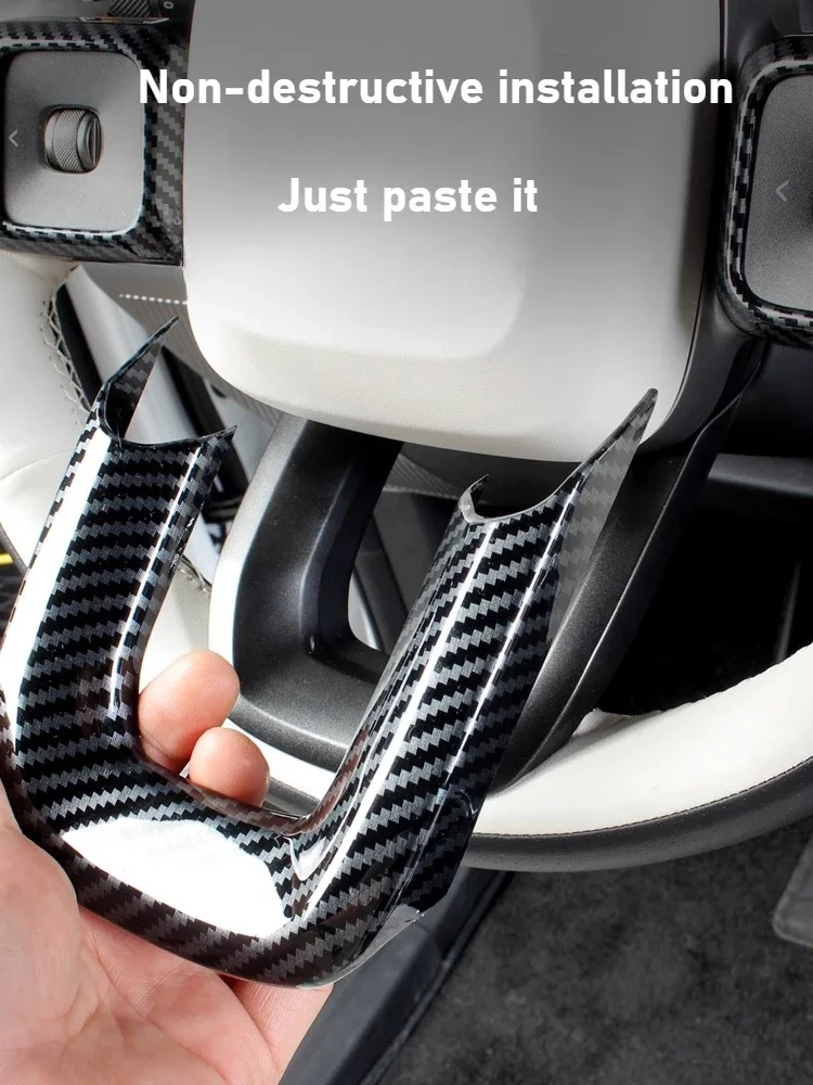 

For Chery ICAUR V23 Car Interior Modification ABS Carbon Fiber Steering Wheel Lifting Panel Armrest Frame Cup Holder Stickers