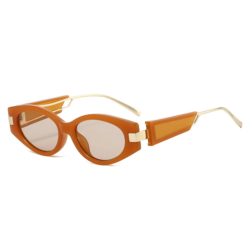 

2025 New Retro Cat Eye Women Sunglasses Y2K Wide Leg Design Personality Popular Men Trendy Casual Sun Glasses UV400